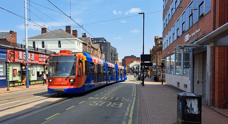 Tram on West Street
