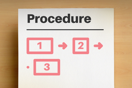 The procedure section of a technical report