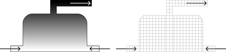 An 2D illustration of a reaction vessel